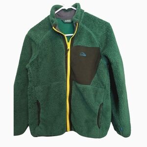 LL Bean kids full zip fleece, size 14-16 (Large), kelly green